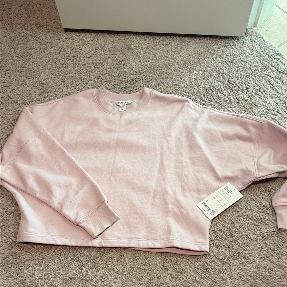 Athleta Easy Fleece Dolman Crop Sweatshirt